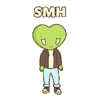 Shaking My Head No Sticker by LT3 Creations