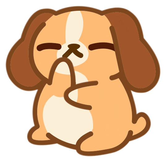 Dog Think Sticker by HyperBeard