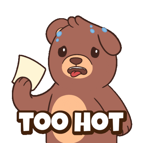 Sweating Teddy Bear Sticker by BEARISH