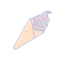 Ice Cream Pastel Colors Sticker
