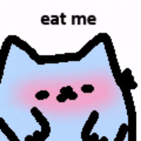 Cat Eat GIF by sillynub