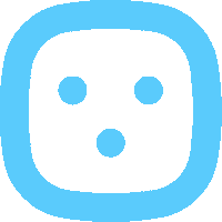 matadigital happy excited blue surprise Sticker