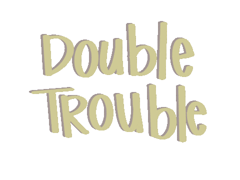 Double Trouble Words Sticker