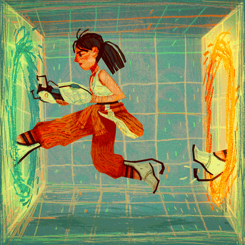 carlottanotaro game animation girl jump GIF