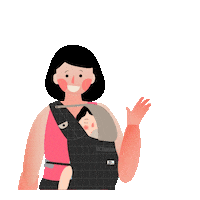 Mom Dad Sticker by Little Zen Baby
