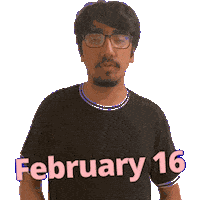 Feb 16 February Sticker