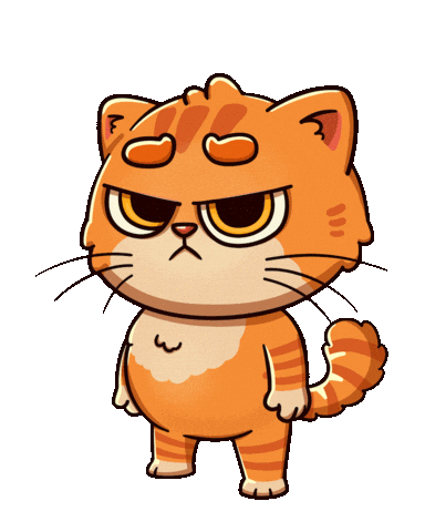 portoriga giphyupload cat animation angry Sticker