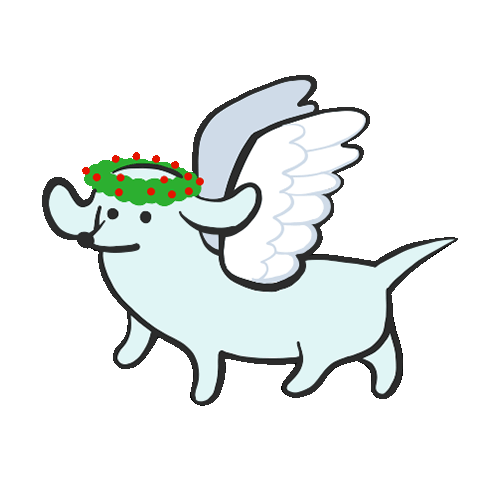 Dog Christmas Sticker by Stefanie Shank