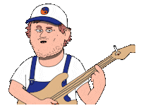 Guitar Sing Sticker by Ed Banger Records