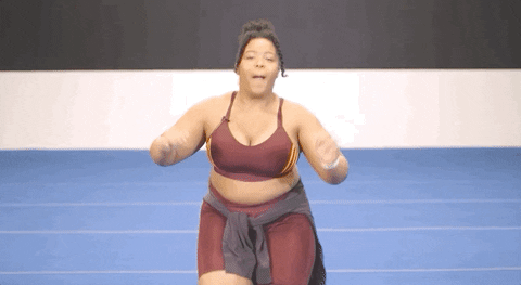 Paulana giphyupload comedy cheer gymnastics GIF