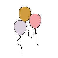 Happy Birthday Balloons Sticker by Bed Threads