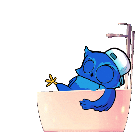 Owl Relaxing Sticker by BigBrains