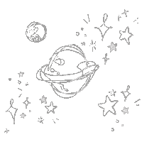 amaaa illustration space stars planet Sticker