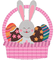 Bunny Easter Surprise Sticker