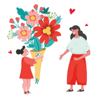 Mothers Day Flowers Sticker by Passionationco