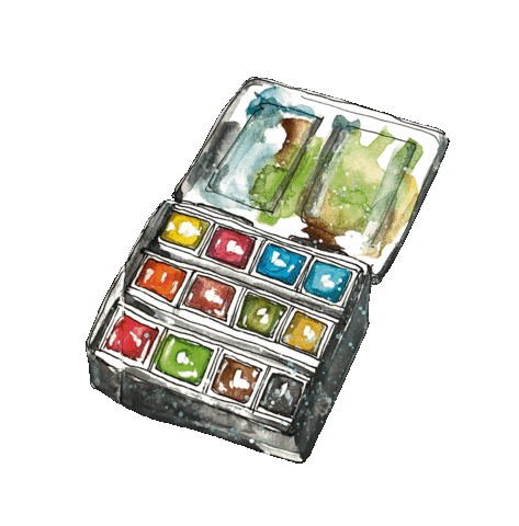 cubew3 cubie cubew3 urbansketchkit Sticker