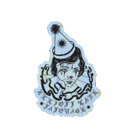 OnlyHereForYou woman crying clown fool Sticker