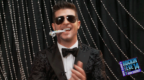robin thicke applause GIF by New Year's Rockin' Eve
