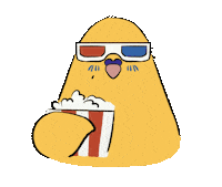 Illustration Popcorn Sticker