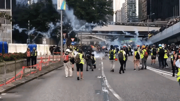 Molotov Cocktails and Tear Gas Launched as Police Clash With Protesters in Hong Kong