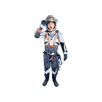 Astronaut Wow Sticker by moebelroller