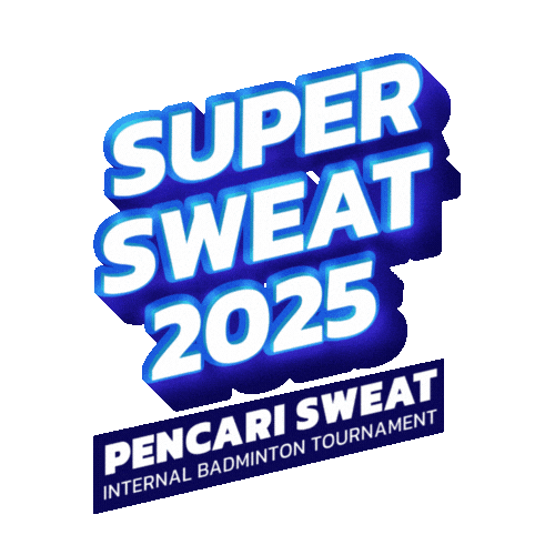 PencariSweat giphyupload super sweat badminton Sticker