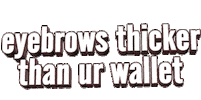 out of control eyebrows Sticker by AnimatedText