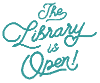 The Library Is Open Rainbow Sticker by Christine Hooper Shop