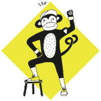 GMF-Design sport illustration design monkey Sticker