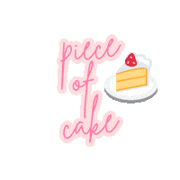 Piece Of Cake Dessert Sticker by Sweet Tooth Creative