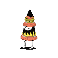 IainMacarthur cartoon dude patterns conehead Sticker