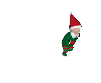 Christmas Elf Running Sticker by Rafflescitysg