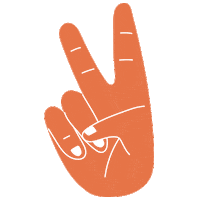 Hand Peace Sticker by Meyer Orthodontics