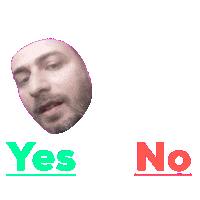 Yes No Sticker