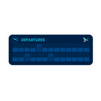 Flying Flight Information Sticker by Budapest Airport