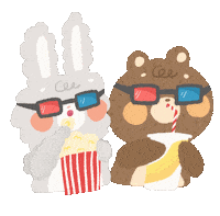 Bear Popcorn Sticker