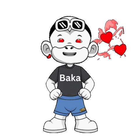 Crazy In Love White Monkey Sticker by Zhot
