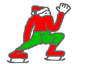 Ice Skating Hello Sticker by The Guy Who Waves at Things