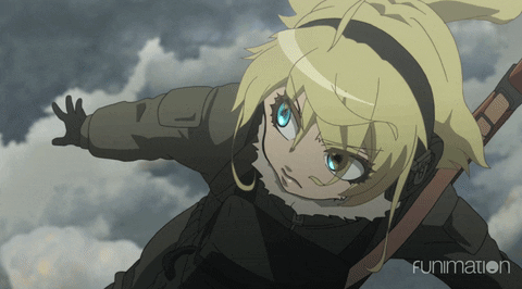 flying look back GIF by Funimation
