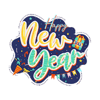 New Year Sticker by Support Services Group