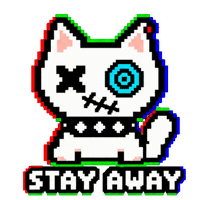 Go Away Cat Sticker by Weird Cats