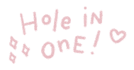 Hole In One Pink Sticker by Catharina Stewart