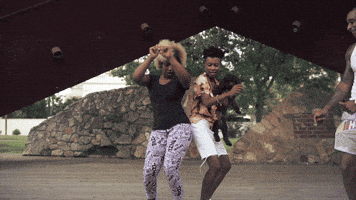 ritabrentcomedy dance dancing dog celebrating GIF
