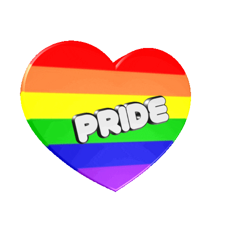 gay pride hearts Sticker