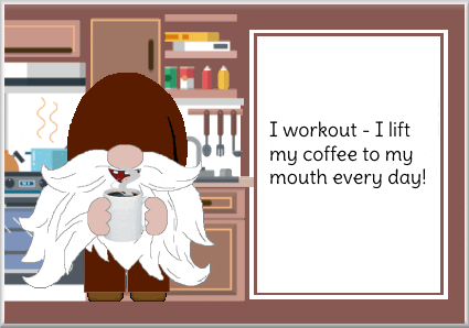 Gnome Coffee Addict GIF