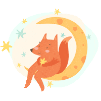 Blinking Little Fox Sticker