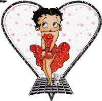 betty boop hearts STICKER