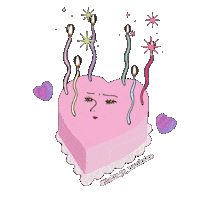 Happy Birthday Heart Sticker