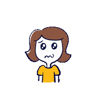 Sad Cute Girl Sticker
