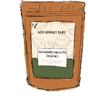 nomnomnotdairy vegan baking brownie veganbrowniemix Sticker